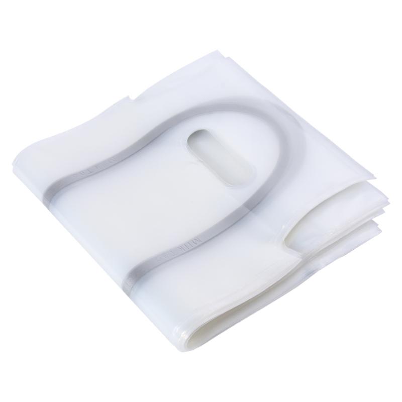 

Gift Wrap 50pcs Milk Takeaway Handbags PE Transparent Coffee Drinks Disposable Takeout Bags Carry (Single Cup - Golden Edge)