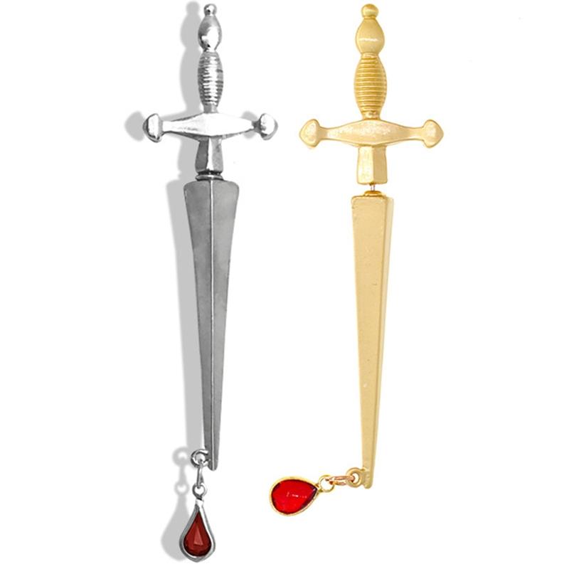 

1pcs Hip-hop Earrings Female Dark Sword Cool Handsome Earrings 2020 New Trendy Creative Net Red Cross Sword Jewelry