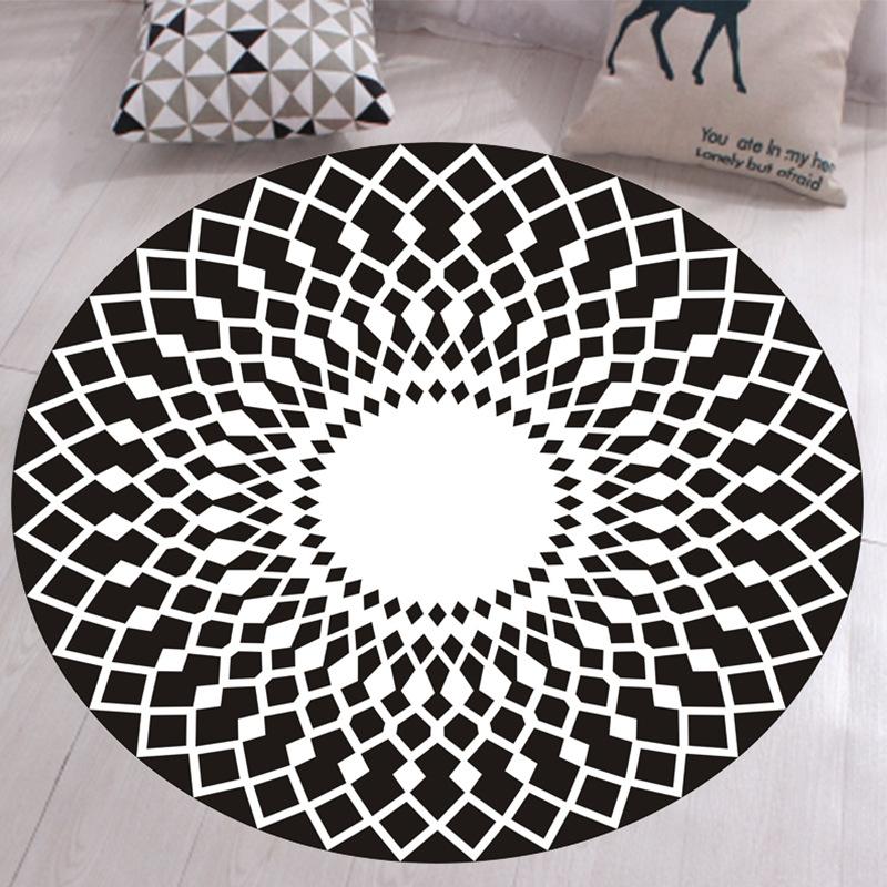 

Nordic style machine weaving home area rugs for home living room crystal velvet round rug kids bedroom carpet 3d christmas rug, Y-137