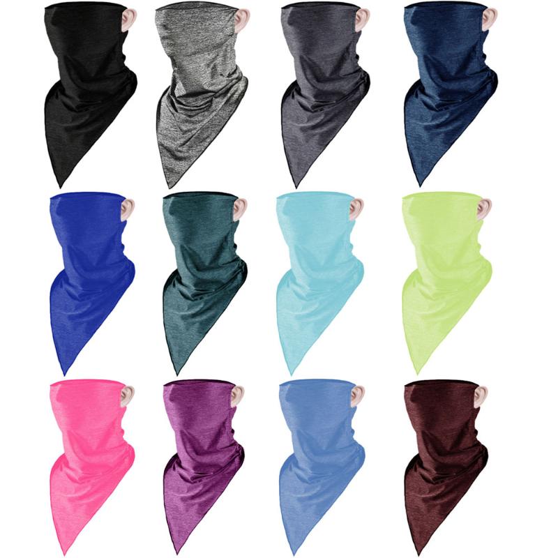 

Cycling Sweat Absorption Face Mouth Cover Motorcycle Bandana Breathable Ice Silk Anti-UV Neck Cover Summer Outdoor Scarf, 12