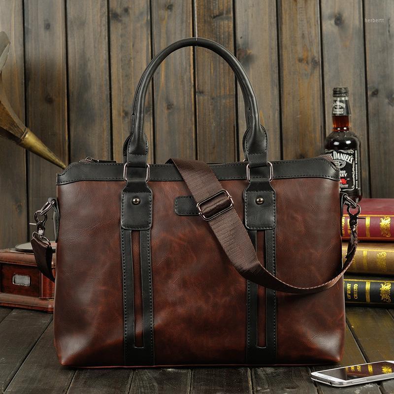 

New men's handbag 2020 horizontal section large capacity single shoulder bag business Computer Briefcase slanting for Office Bag1