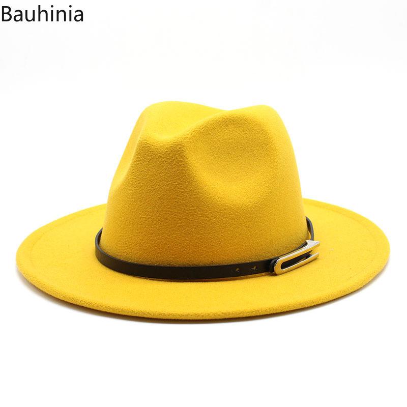 

Vintage Jazz Caps Wool Felt Fedora Hat With Wide Brim Women Men Wool Winter Autumn Comfortable Solid Color Caps Large Size Hat, 14