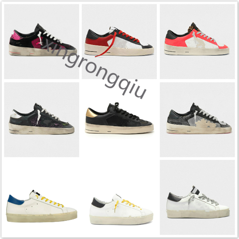 

Italy Deluxe Brand STAR DAN Shoe Golden Sneakers Classic White Do-old Dirty Shoe Goose Designer Man Women Casual Shoes Best Quality, Star17