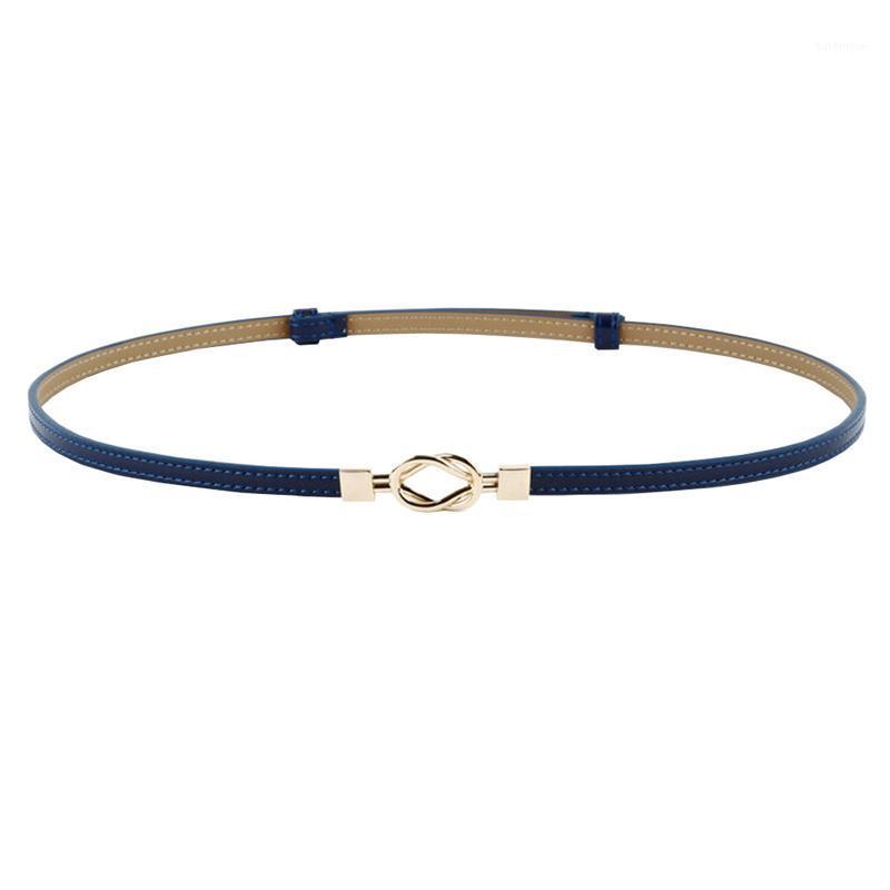 

Women Fashion Skinny Patent Leather Belts for Dresses Fashion Adjustable Thin Waist Belt With Gold Alloy Buckle1, White