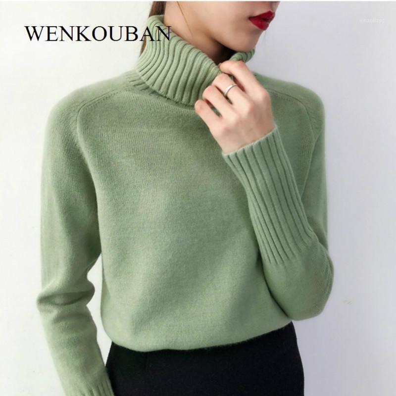 

Women Sweaters 2020 Autumn Winter Cashmere Knitted Female Turtleneck Sweater Casual Thin Pullover Fashion Tricot Jersey Jumper1, Purple