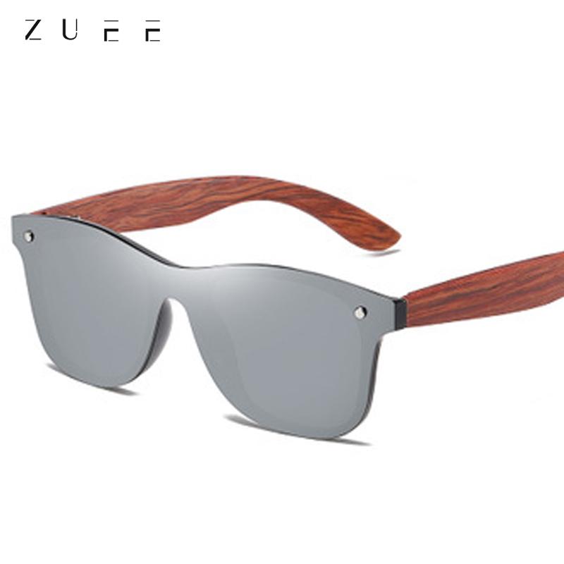 

Sunglasses ZUEE Wood Men Women Square Bamboo For Mirror Sun Glasses Oversize Retro De Sol Masculino Handmade