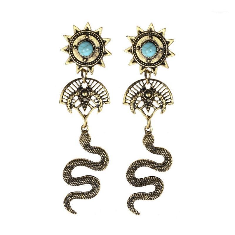 

Baroque Vintage Earring Egypt Sun Pharaoh Snake Dangle Earrings For Women Statement Jewelry Oorbellen Pendientes1