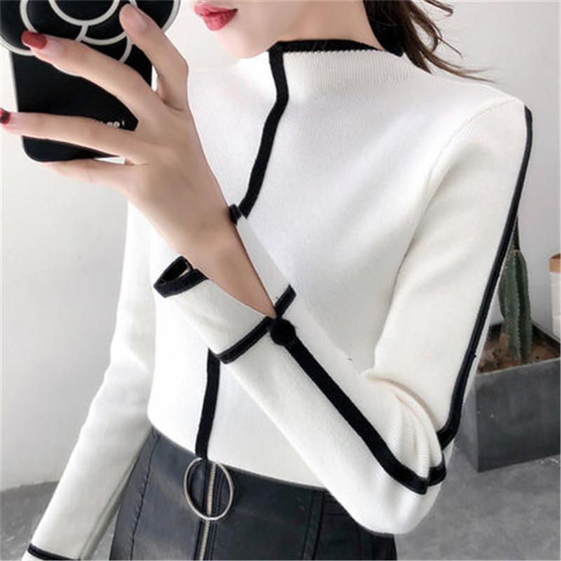 

Women's Sweaters Sweater Female Soft Korean Style Skinny Winter Turtleneck Women Bodycon Basic Pullovers Long Sleeve Pull Femme Coat Top, White;black