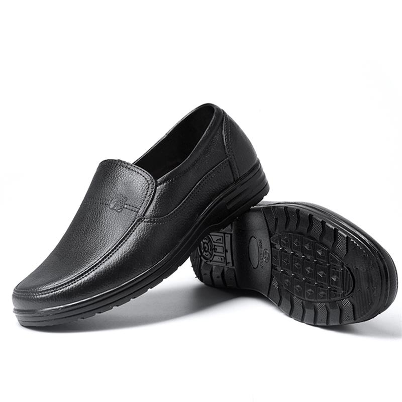 

Rain shoes men's imitation leather antiskid kitchen shoes, Black