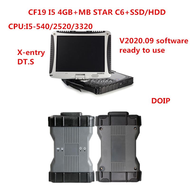 

CF19 laptop PC 4g CPU with MB Diagnosis VCI SD Connect C6 OEM DOIP Xen-try Diagnosis VCI with V2020.06 HDD or SSD wifi