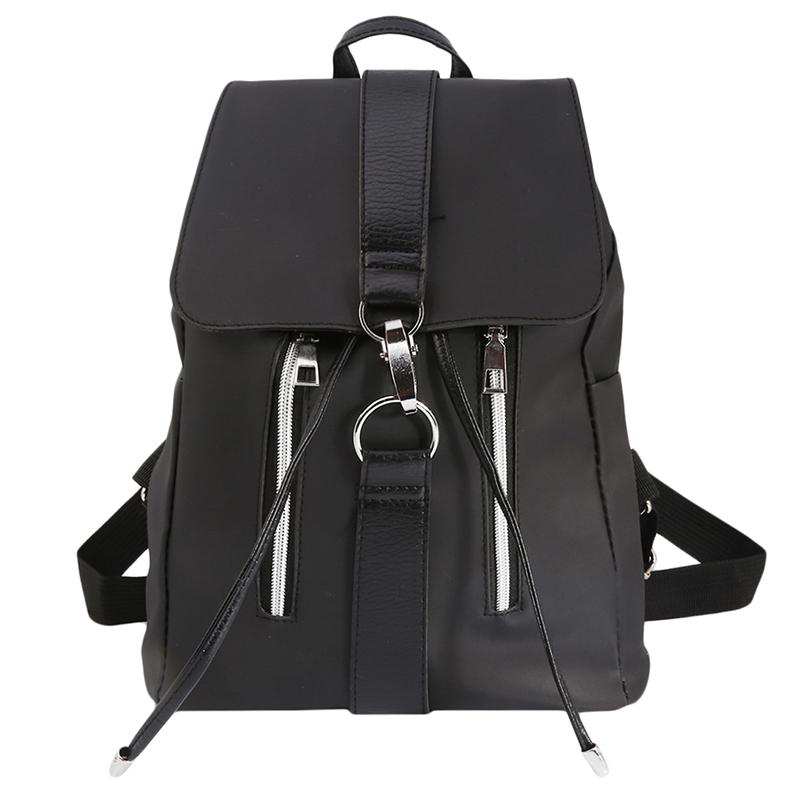 

Women Backpack Preppy Style Back Bags For Teenage Girls Fashion Bag 2021 New Design Oxford Backpack Waterproof Rucksack, Black