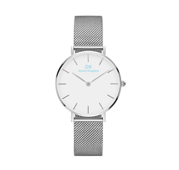 

DK factory women dress watches full Stainless steel 32mm Sapphire ladies silver waterproof Luminous watch montres de luxe femme, Slivery;brown