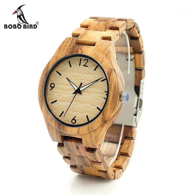 

Wristwatches BOBO BIRD V-G24 Zebra Wooden Case Mens Wristwatch Male Design Causal Quartz Watch Strap Leather Available1, Leather band