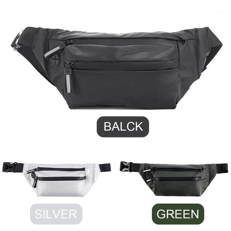 

Unisex Waist Bag Fashionable Chest Packet Waterproof Purse Multi-function Storage Pouch For Travel Fitness Hiking Riding1, Silver color