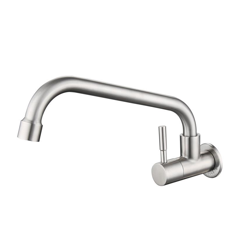 

Stainless Steel Kitchen Faucet Brushed Process Swivel Basin Faucet Rotation Hot & Cold Water Mixers Tap
