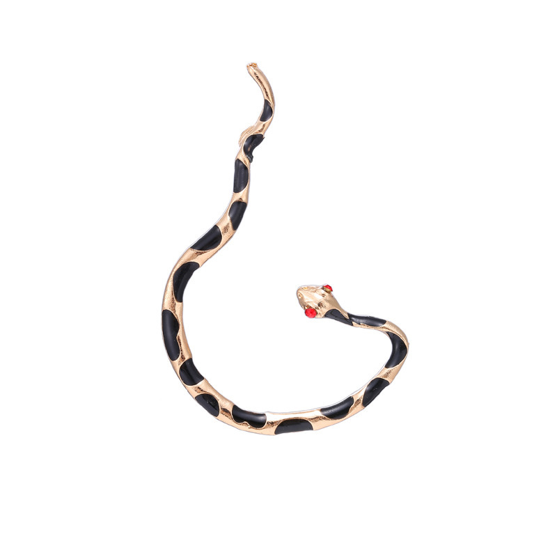 

Uropean Snake Stud Earrings Animal Zircon Gold Silver Ear Clip Women Snakelike Ear Cuff Jewelry Accessories