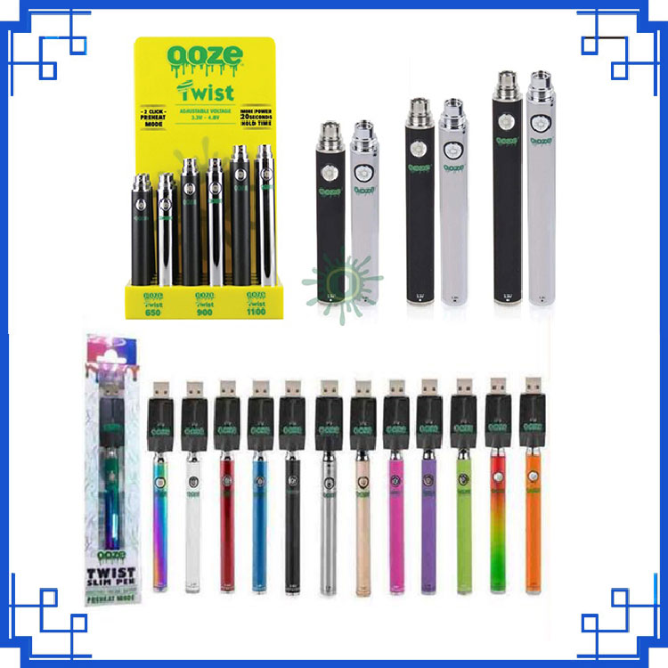 

2021 00NE Batteries Pre-heating VV Adjustable Vaporizer Battery 1100 900 650mAh Variable Voltage E Cigarette 510 Thread Vape Pen