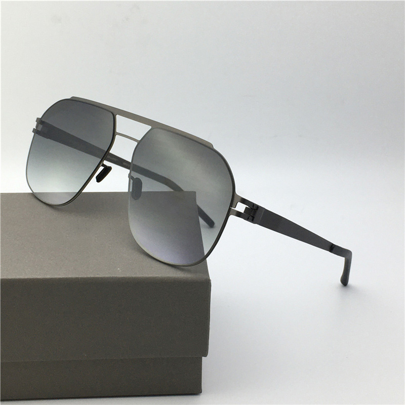 

New MYKITA Sunglasses SELLECK Pilot Frame with Mirror Lens Ultra Light Frame Memory Alloy glasses Cool Outdoor Design With Original Box, White;black