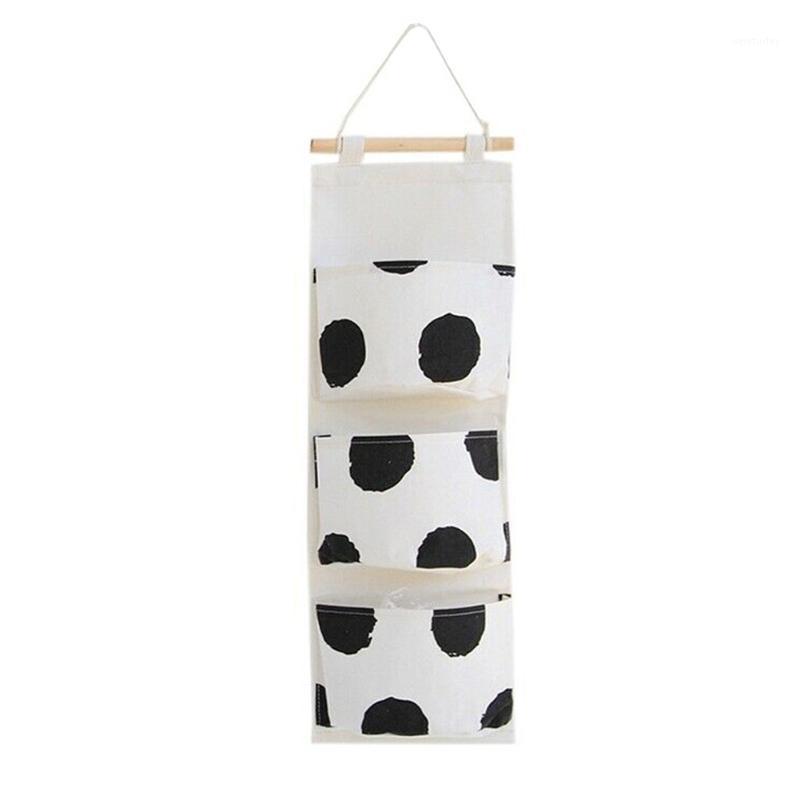 

Wall Hanging Bag Space Saving Large Capacity Nordic Style Vertical Home Decor 3 Pocket Organizer Kitchen Wardrobe Storage1