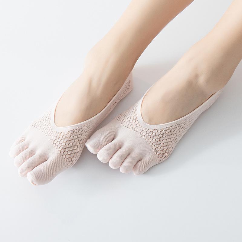 

New Arrival Women's Socks Fashion Socks Five Toe Sock Slippers Invisibility For Solid Color Five Finger meias1, Skin a