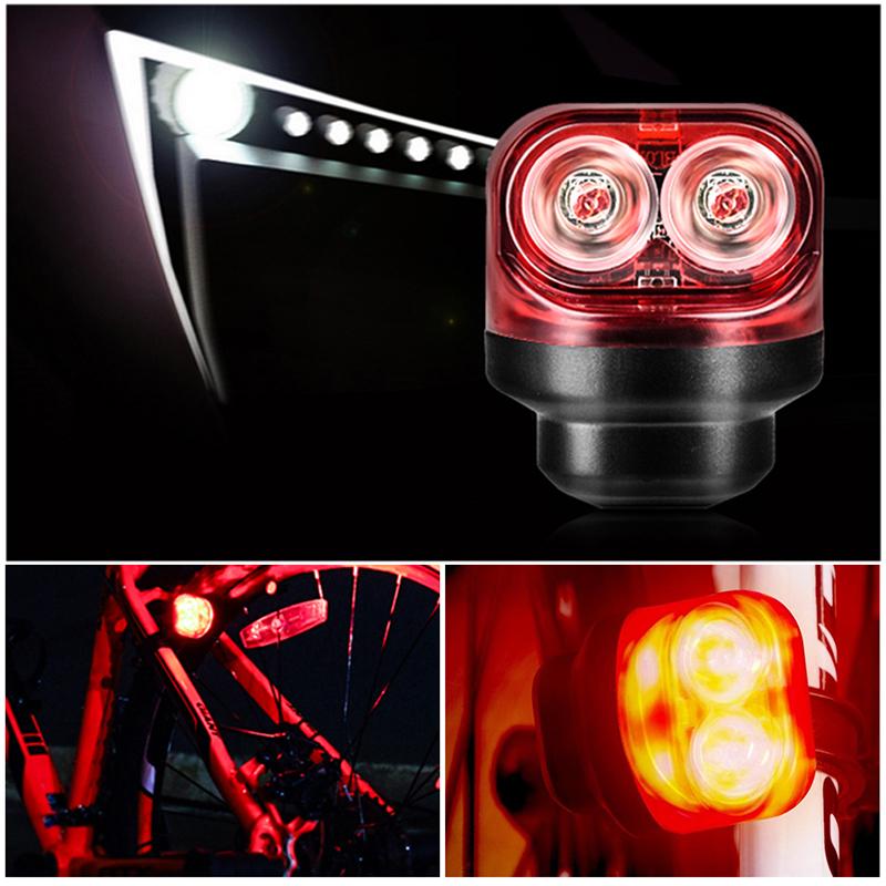 

Magnetic Induction Bicycle Light Waterproof 2 LED MTB Mountain Bike Rear Front Tail Wheel Light With Holder Bicycle Accessories