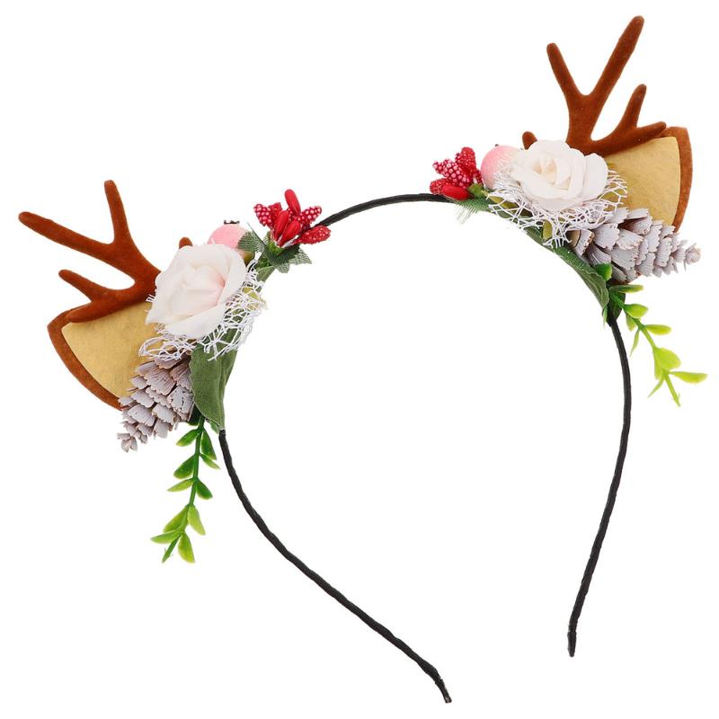 

Antlers Headdress Deer Christmas Party Horn Branches Headband Hair Jewelry Decor