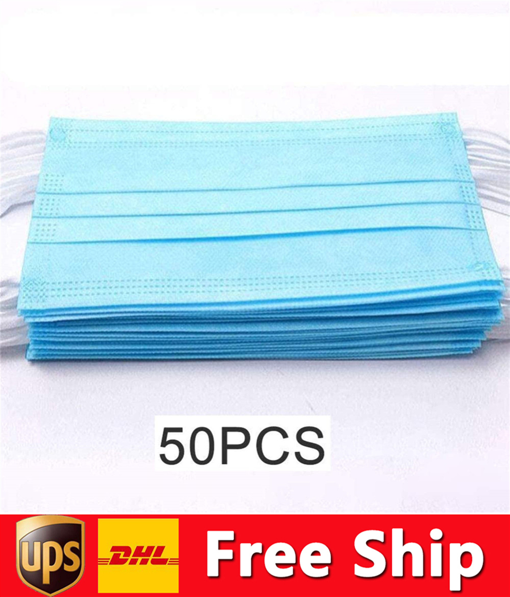 

DHL Free Shipping Disposable Masks Protective masks 3-Layer Facial Cover with Earloop Mouth Face Sanitary Masks