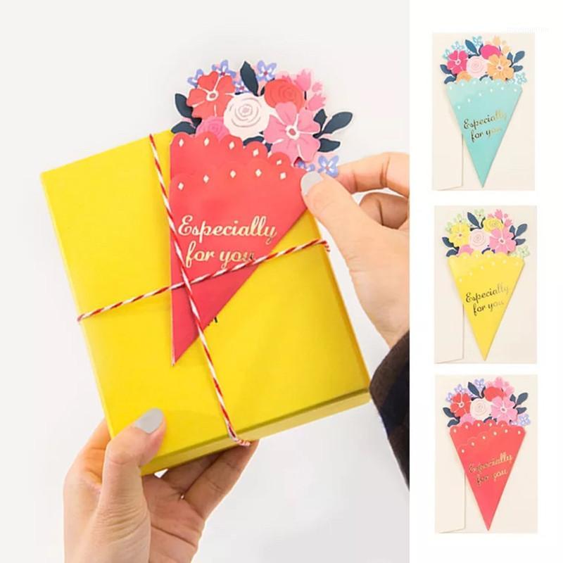 

10Pcs Children's day Birthday Card for Girl Kids Wife Husband Birthday Flower arranging cards Postcards Gifts Card with Envelope1
