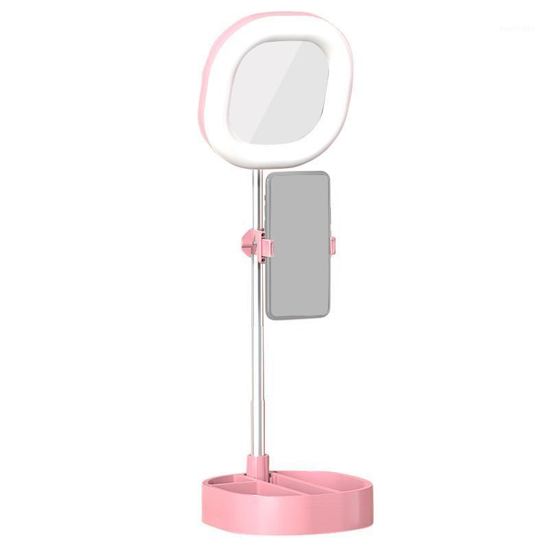 

LED Ring Light Tabletop Fill Light Mini Video Lamp with Phone Holder for Phone Selfie Makeup Live Video Photography1