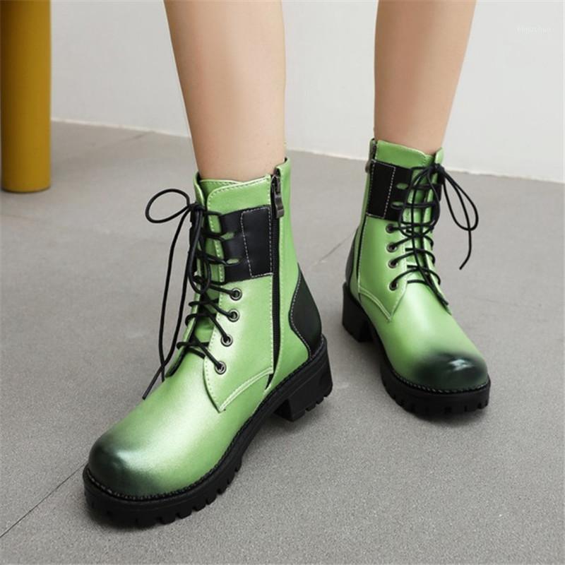 

Round toe riding boots mid heel1, Black