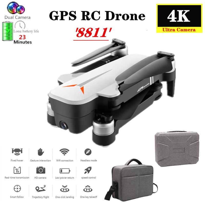 

GPS RC Drone with 5G Wifi 4K HD Dual Camera Optical Flow Follow Gesture Selfie Quadcopter Flight 23mins Dron VS F11 B4W SG906