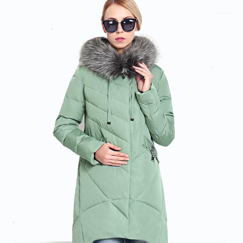 

2019 New Winter Jas Women Glitter Plus Size Hooded Long Women Winter Jas Hooded Fat Biological -Down parka Docero1, Green