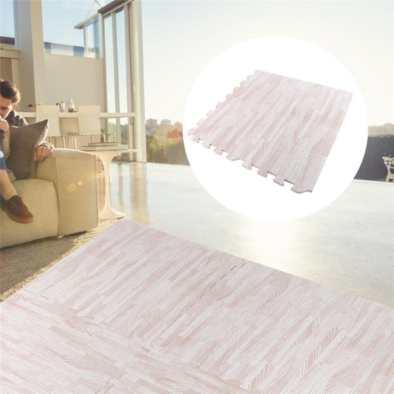 

16PCS 30x30cm Home White Grain Soft Floor Door Mats Foam Stitching Tracking Baby Play Floor Mat Bedroom Living Room Decoration, Pink