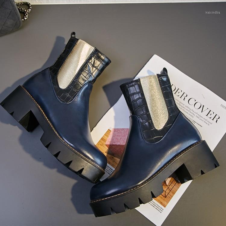 

BootsOversized 12 boots women shoes ankle boots for women ladies Color side zipper waterproof table1, Blue