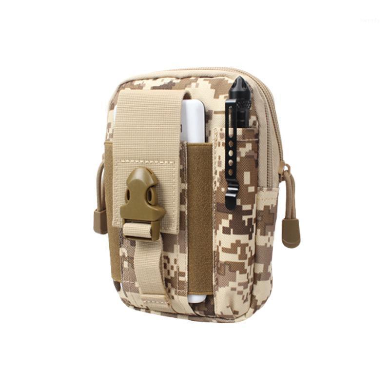 

Army Camouflage Sports Waist Bag Waterproof Nylon Multifunction Phone Pouch Tactical Package1, Khaki