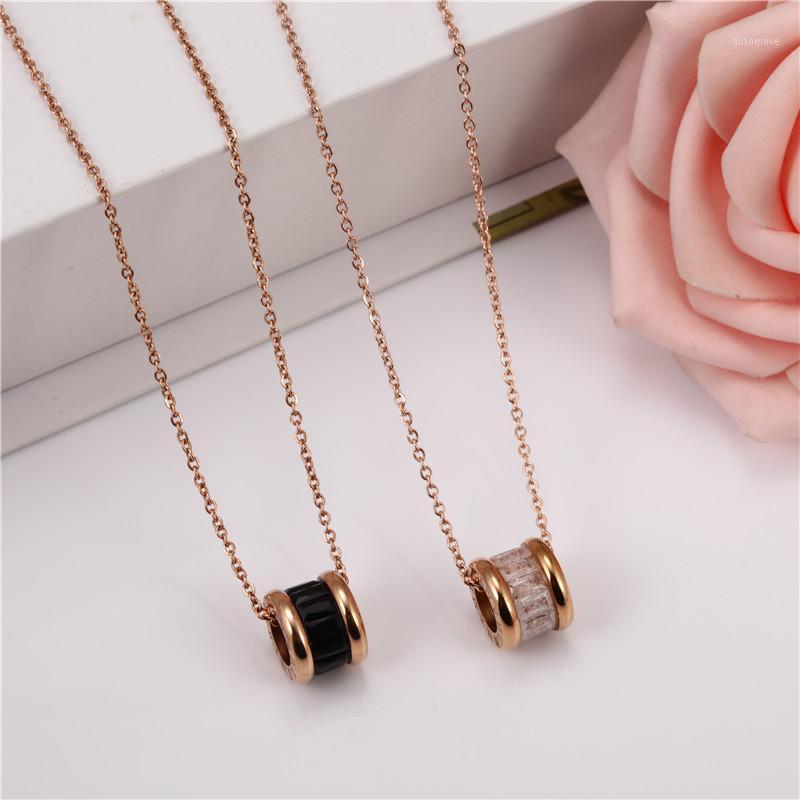 

Rose gold Zircon Necklace For Women Stainless Steel Necklaces & Pendants Neck Chains Women Choker Necklace Chain Jewelry1