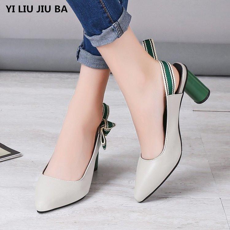 

2020 summer Women high heels shoes woman fashion Pointed Toe Slip on Dress Party Pumps Shoes Sandals women mujer zapatos, Gray