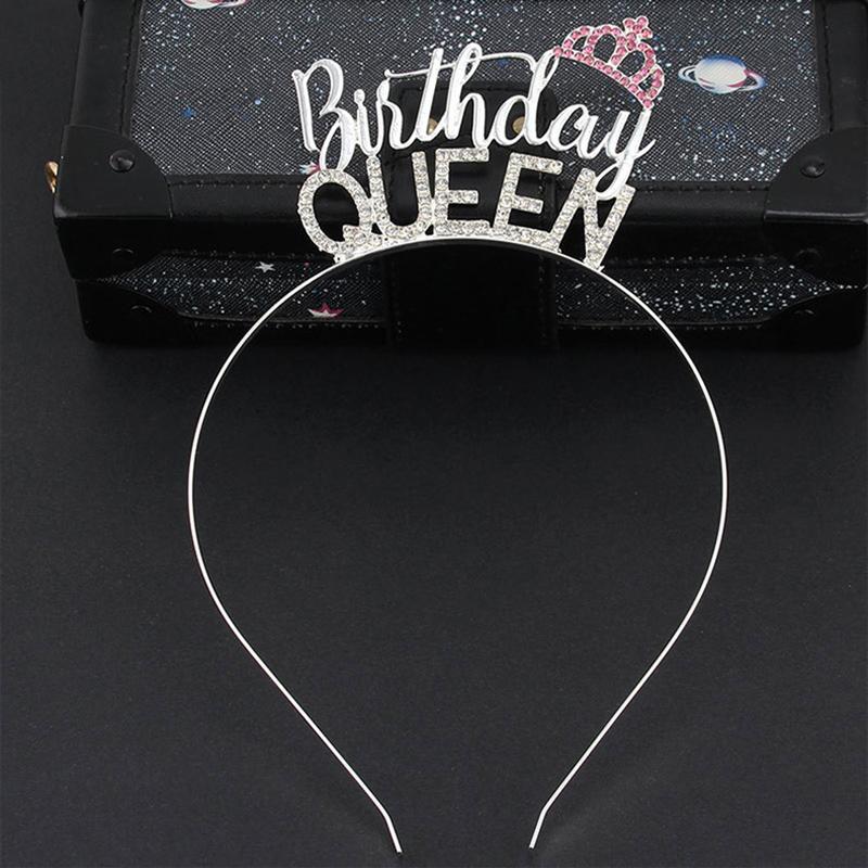 

Party Decoration Birthday Queen Crown Tiara Headband For Women Girls Happy 30th 40th 50th 60th 70th 80th Decorations Favors Gifts