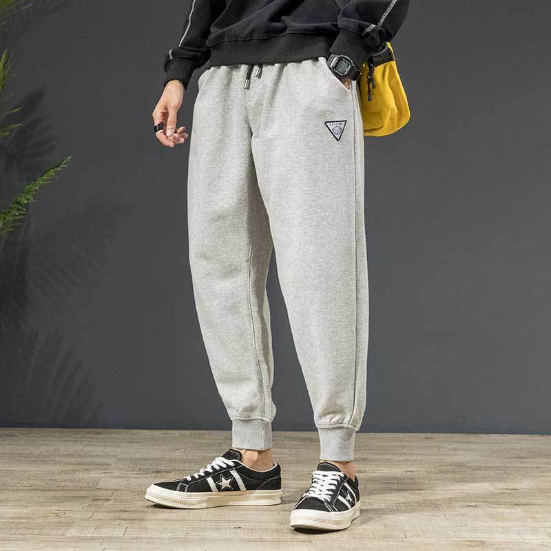 

2020 Sweatpants Big-size Hiphop Men Streetwear Casual Jogging Spodnie Joker Simple Elastic Harlan Sports Pants, Black