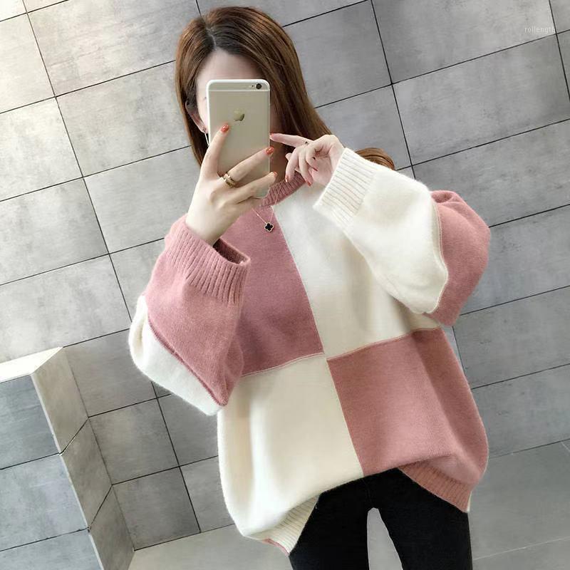 

Woman Sweaters 2020 Autumn and Winter Knitted Sweater Long Sleeve Top for Women Pullover Femme Chandails Pull Hiver1, Black