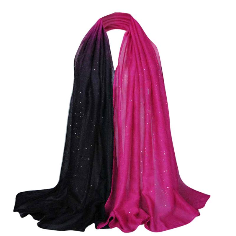

scarf 2020 Newly arrived glitter Women Long Voile Scarf Soft Gradient Style Wrap Shawl Stole Muslim hijab scarves #O21