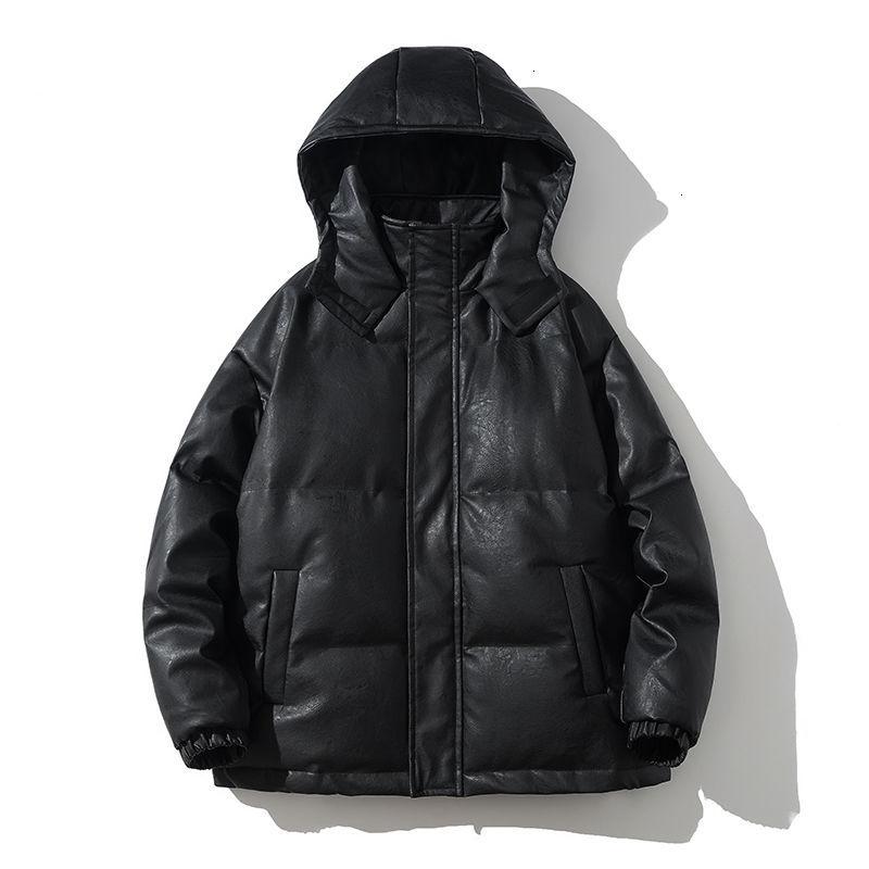 

ExtFination Men's Casual Oversize Warm Parkas 2020 Winter New Woman Black Solid Color Warm Lint Jacket Streetwear Man Parka