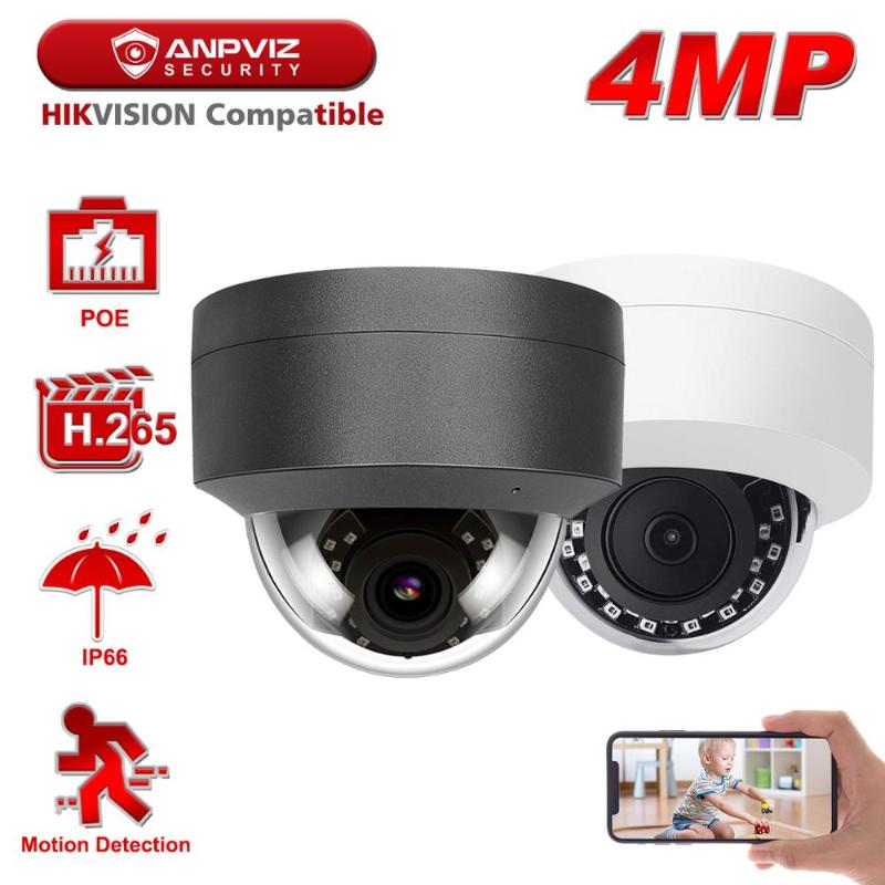 

Hikvision Compatible Anpviz H.265 4MP IP POE Camera Super Security CCTV Camera Outdoor 30m P2P CCTV Dome Outdoor 3.6mm