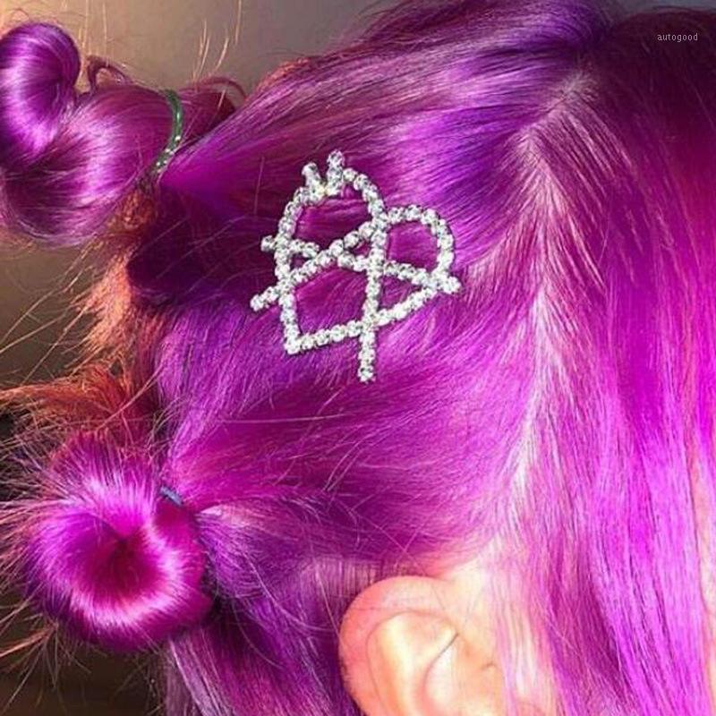 

Hair Clips & Barrettes Crystal Hairpin Shiny Rhinestone Love Heart For Girls Womens Pins Ins Chic Charms Ornament Accessories1