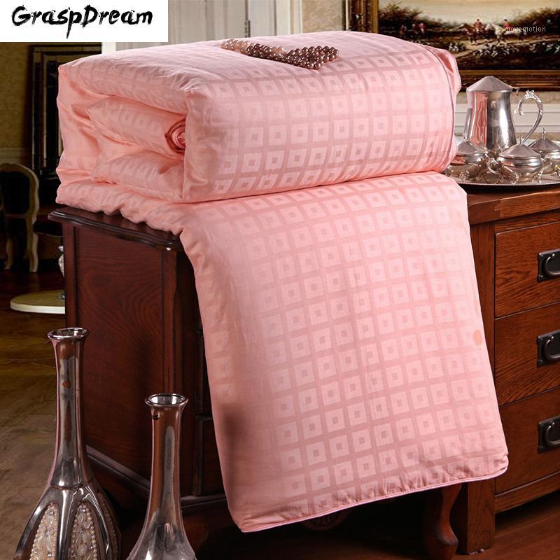 

Brand 100% mulberry silk quilt four seasons quality quilted comforter bedding twin//full size blanket warm silk comforter1, Yellow