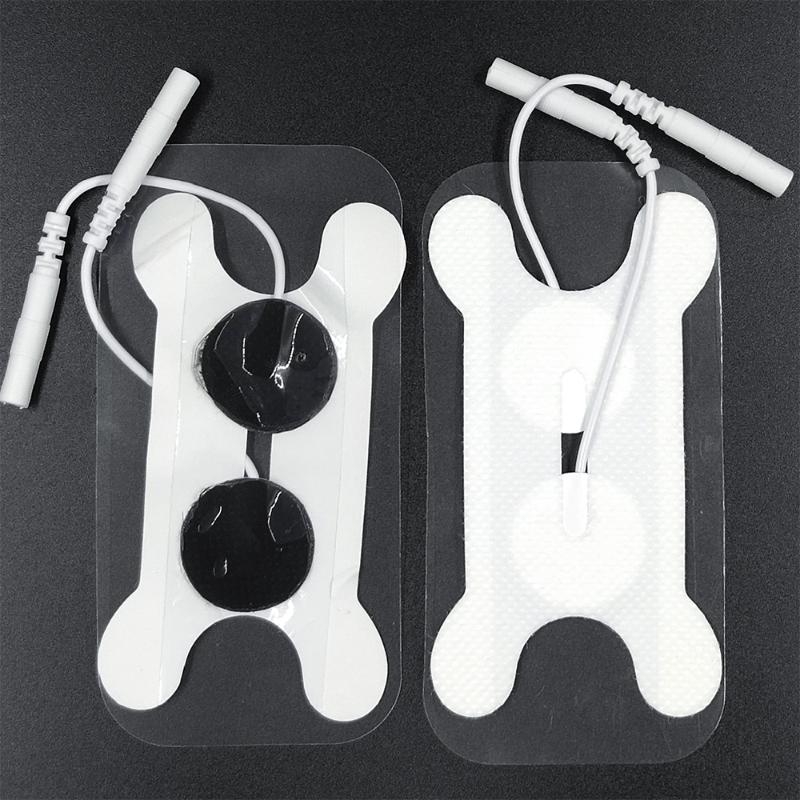 

10pcs Dysphagia Electrode Pads 2mm 2.5mm Tail Type Snap Non-woven Self-adhesive Physiotherapy Gel patch Throat Massage Sticker