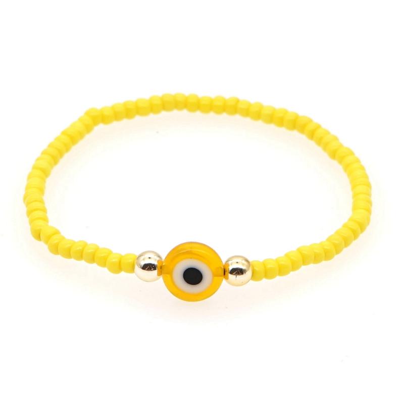 

Go2boho Evil Eye Bracelet For Girl 2021 Trendy Yellow Bracelets Jewelry Bohemian Japan Bead Jewellery Ladies Beaded Pulsera