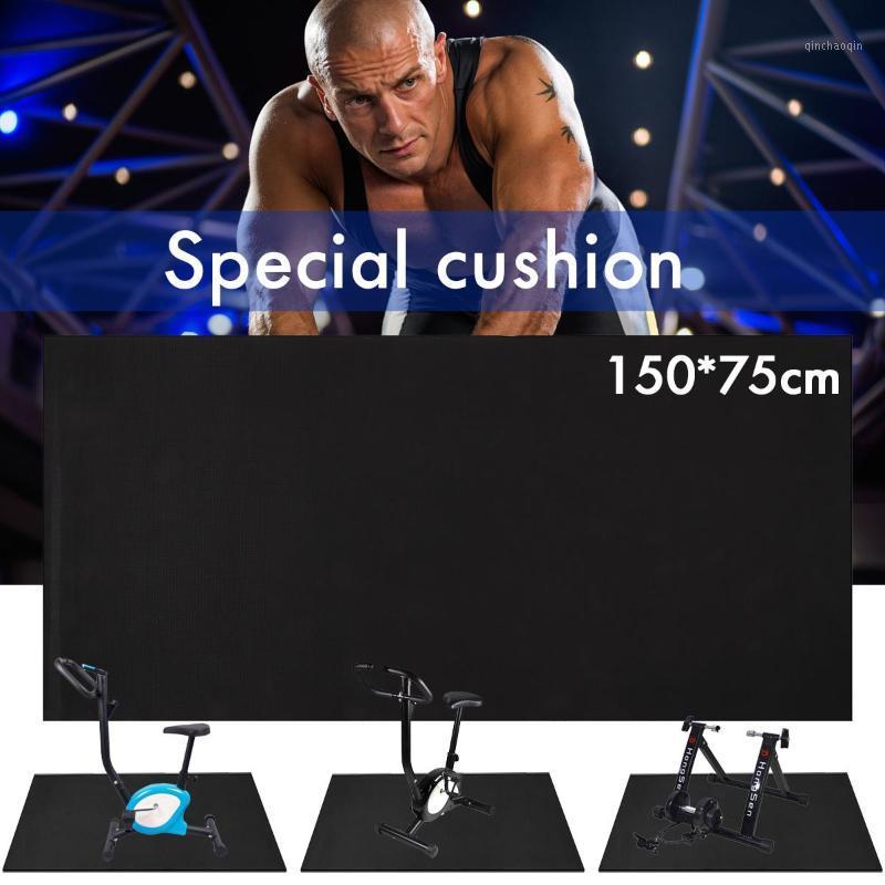 

150CM Exercise Mat Gym Fitness Equipment For Treadmill Bike Protect Floor Mat Running Machine Absorbing Pad Black1