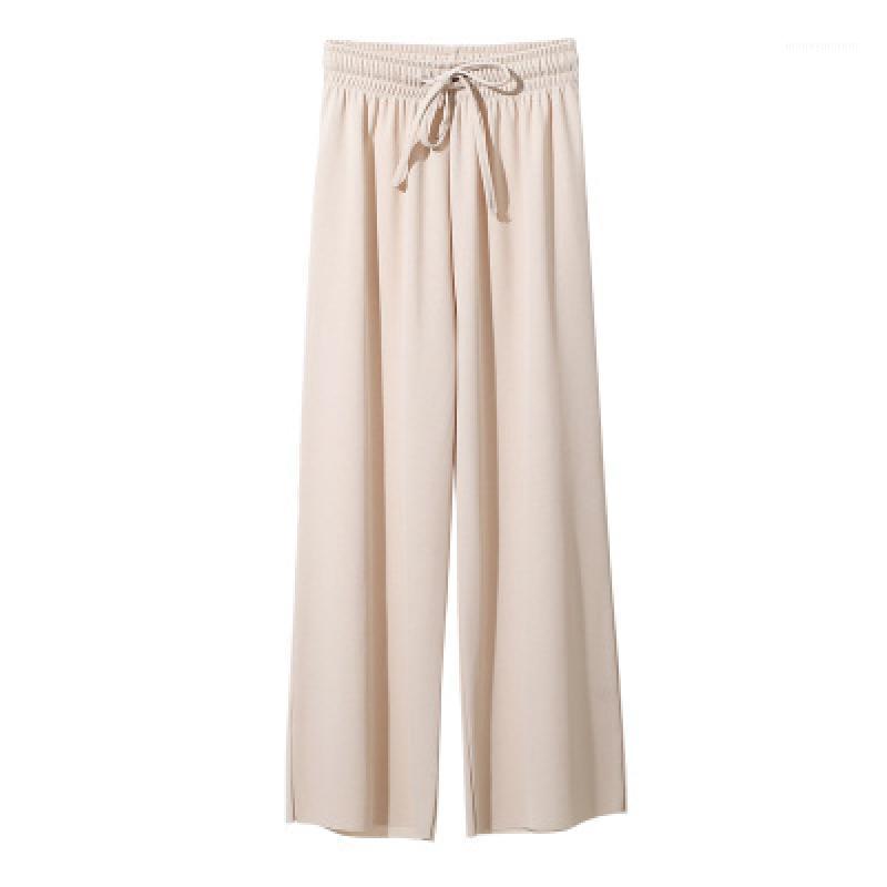 

Pants Women Fashion Wide-leg Pants Female Loose Large Size High Quality Casual Ladies High Waist Was Thin Trousers QX2741, Black