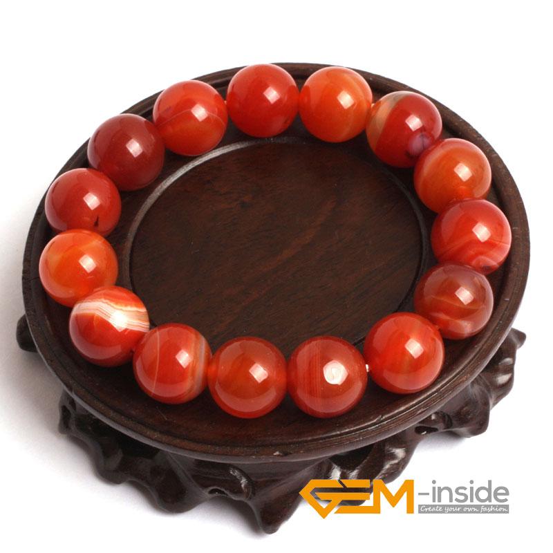 

Natural Red Sardonyx Carnelian Bracelet : 4mm To 14mm Natural Stone Bracelet Energy Bracelets For Women For Gift Free Shipping